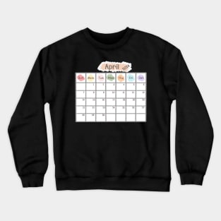 April 2024 Calendar Crewneck Sweatshirt